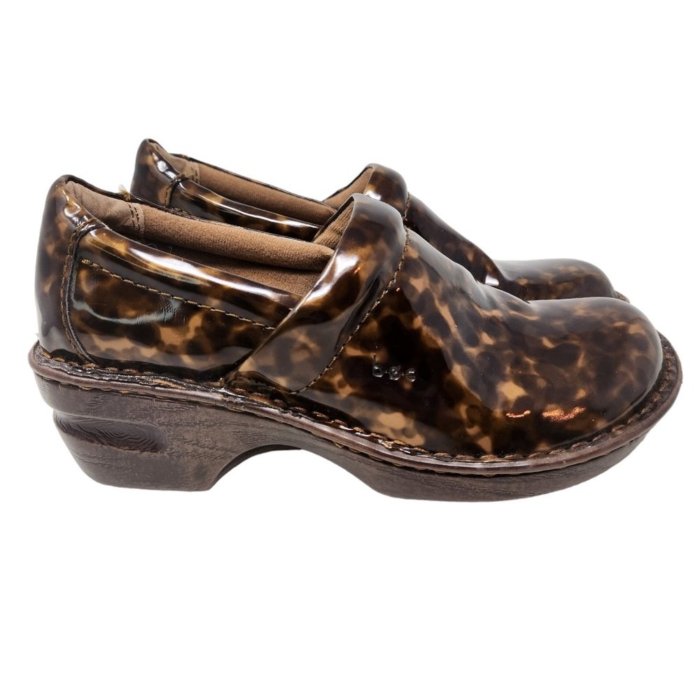 B.O.C. "Margaret" Cheetah Leopard Clogs C00037 Women's Size 7M
